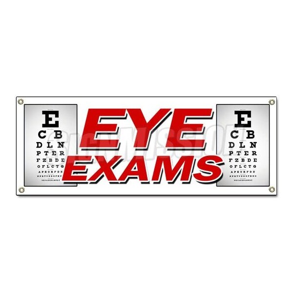 EYE EXAMS BANNER SIGN optometrist optician glasses prescription lens